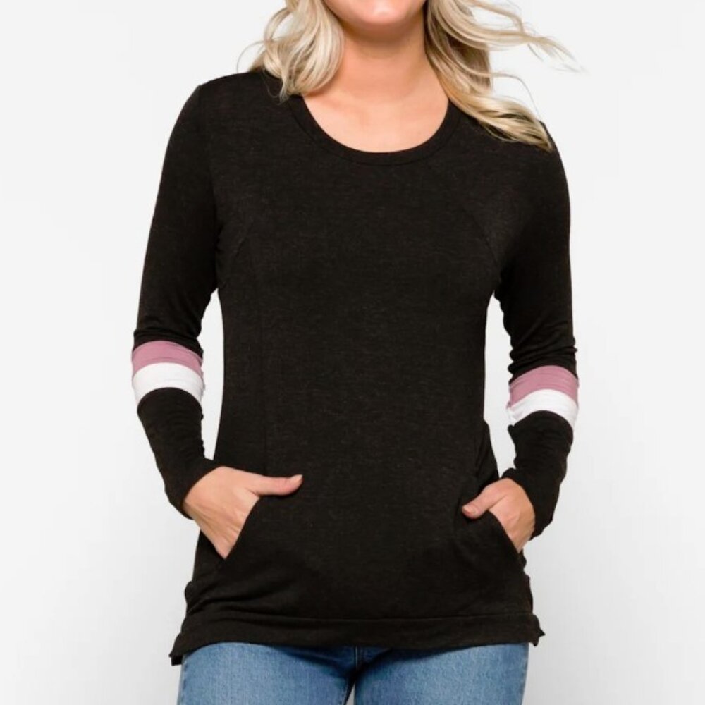 Falina Kangaroo Pocket Knit Top - NWT - Market & Spruce